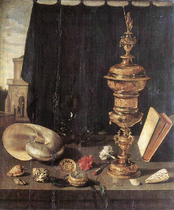Pieter Claesz Still life with Great Golden Goblet Norge oil painting art